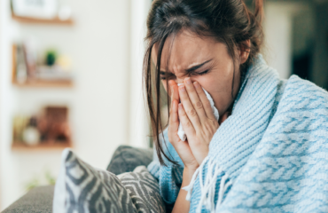 Prevent colds sick woman